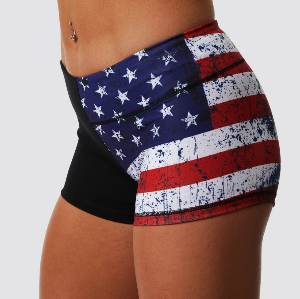 Double Take Booty Short - Patriot